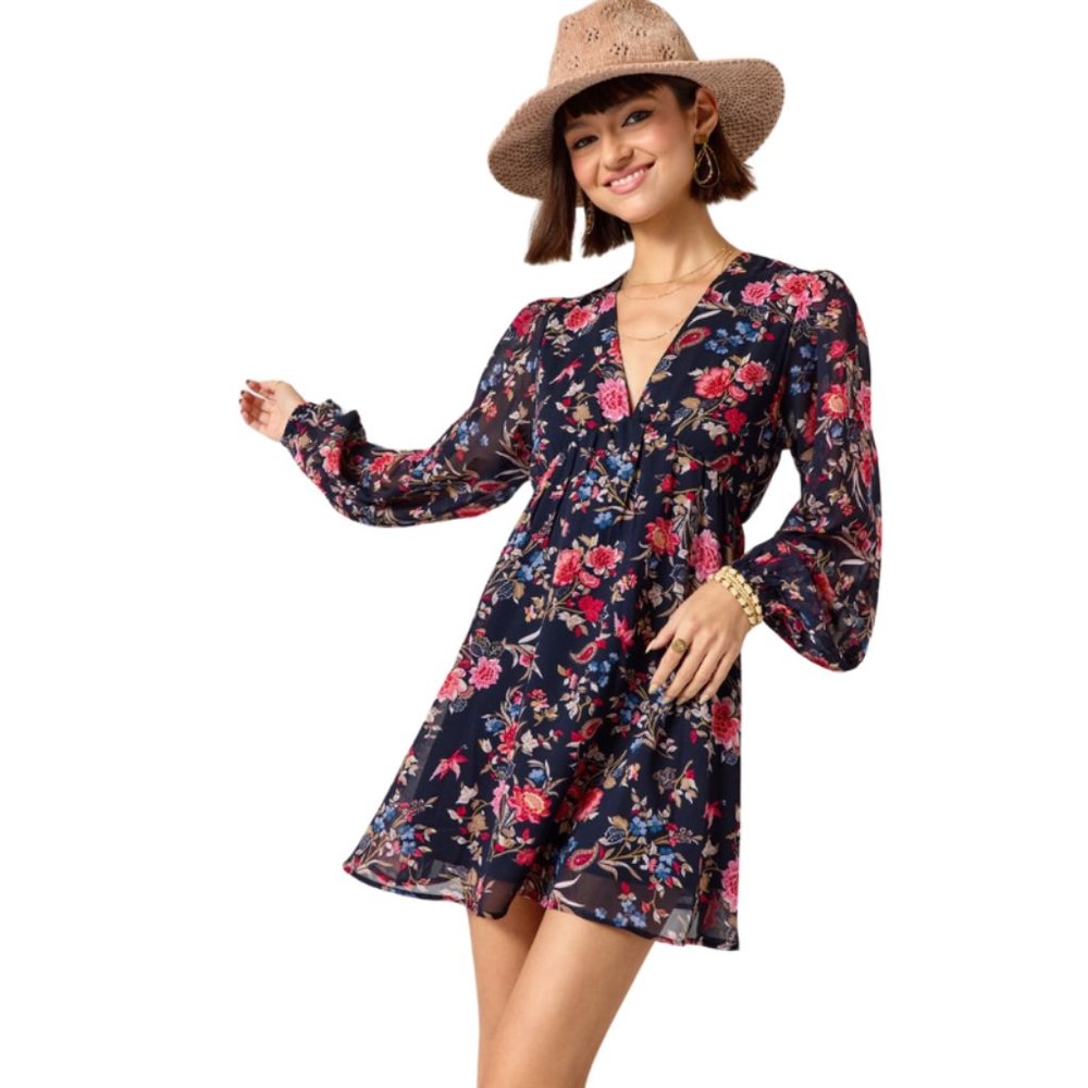 NWT Francesca's Floral Mini-Dress • Size Small